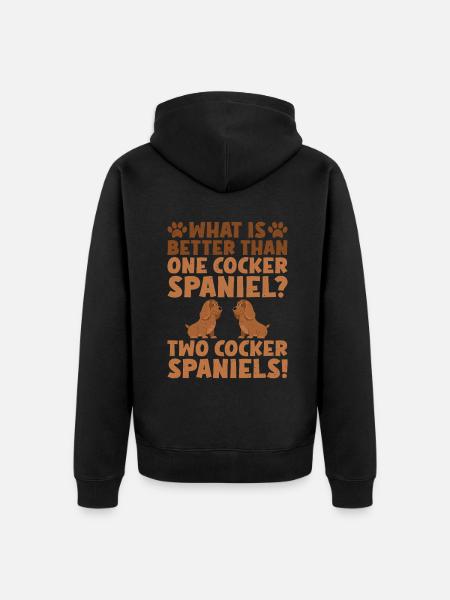 Cadeaux Cocker Spaniel - Veste à capuche bio Premium Unisexe - noir