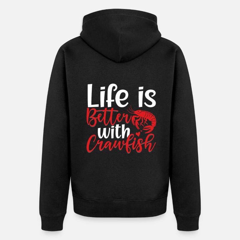 Crawfish Gifts - Unisex Premium Bio Zip Hoodie - Schwarz