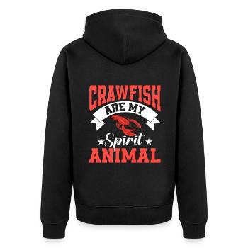 Crawfish Gifts - Unisex Premium Bio Zip Hoodie - Schwarz - Hinten - Nico (187cm)