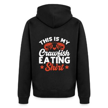 Crawfish Gifts - Unisex Premium Bio Zip Hoodie - Schwarz - Hinten - Nico (187cm)