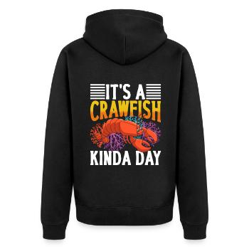 Crawfish Gifts - Unisex Premium Bio Zip Hoodie - Schwarz - Hinten - Nico (187cm)