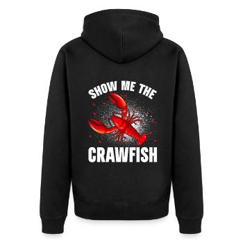 Crawfish Gifts - Unisex Premium Bio Zip Hoodie - Schwarz - Hinten - Nico (187cm)