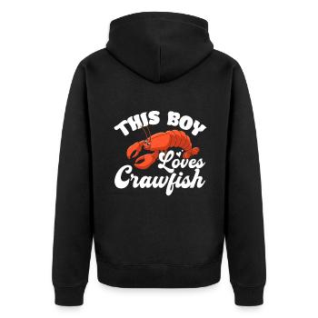 Crawfish Gifts - Unisex Premium Bio Zip Hoodie - Schwarz - Hinten - Nico (187cm)