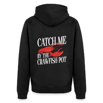 Crawfish Gifts - Unisex Premium Bio Zip Hoodie - Schwarz - Hinten - Nico (187cm)