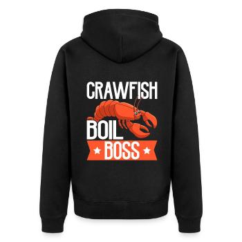 Crawfish Gifts - Unisex Premium Bio Zip Hoodie - Schwarz - Hinten - Nico (187cm)