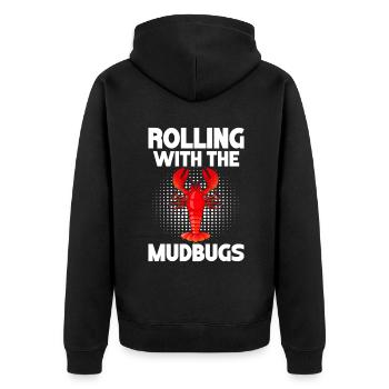 Crawfish Gifts - Unisex Premium Bio Zip Hoodie - Schwarz - Hinten - Nico (187cm)