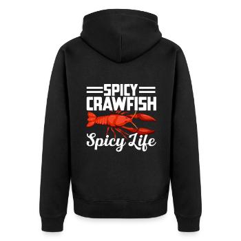 Crawfish Gifts - Unisex Premium Bio Zip Hoodie - Schwarz - Hinten - Nico (187cm)