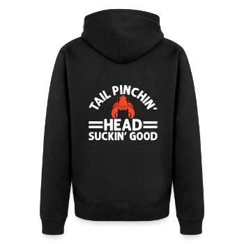 Crawfish Gifts - Unisex Premium Bio Zip Hoodie - Schwarz - Hinten - Nico (187cm)