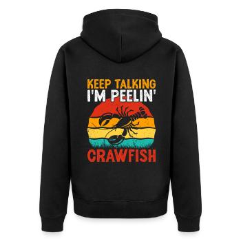 Crawfish Gifts - Unisex Premium Bio Zip Hoodie - Schwarz - Hinten - Nico (187cm)