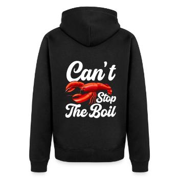 Crawfish Gifts - Unisex Premium Bio Zip Hoodie - Schwarz - Hinten - Nico (187cm)