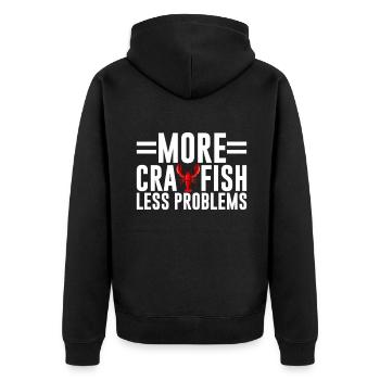 Crawfish Gifts - Unisex Premium Bio Zip Hoodie - Schwarz - Hinten - Nico (187cm)