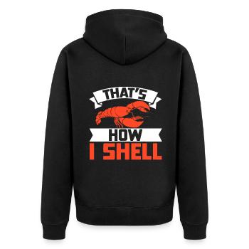 Crawfish Gifts - Unisex Premium Bio Zip Hoodie - Schwarz - Hinten - Nico (187cm)