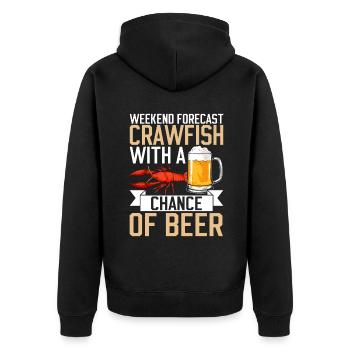 Crawfish Gifts - Unisex Premium Bio Zip Hoodie - Schwarz - Hinten - Nico (187cm)