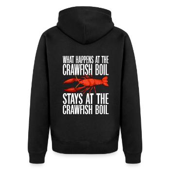 Crawfish Gifts - Unisex Premium Bio Zip Hoodie - Schwarz - Hinten - Nico (187cm)