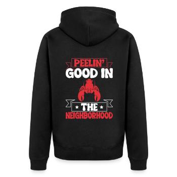 Crawfish Gifts - Unisex Premium Bio Zip Hoodie - Schwarz - Hinten - Nico (187cm)