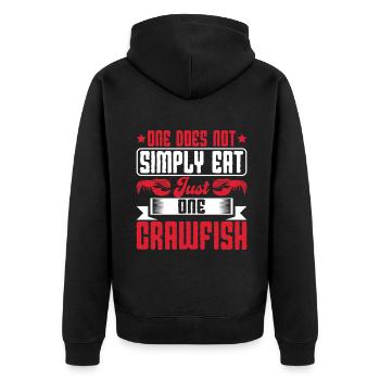 Crawfish Gifts - Unisex Premium Bio Zip Hoodie - Schwarz - Hinten - Nico (187cm)