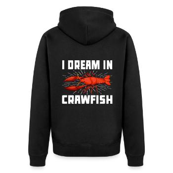 Crawfish Gifts - Unisex Premium Bio Zip Hoodie - Schwarz - Hinten - Nico (187cm)
