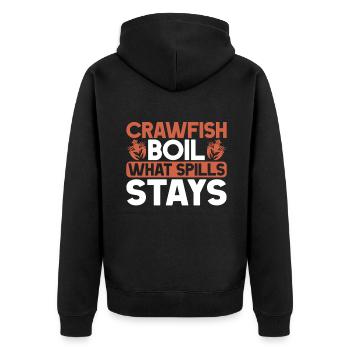 Crawfish Gifts - Unisex Premium Bio Zip Hoodie - Schwarz - Hinten - Nico (187cm)