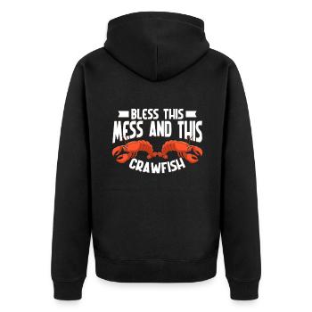 Crawfish Gifts - Unisex Premium Bio Zip Hoodie - Schwarz - Hinten - Nico (187cm)