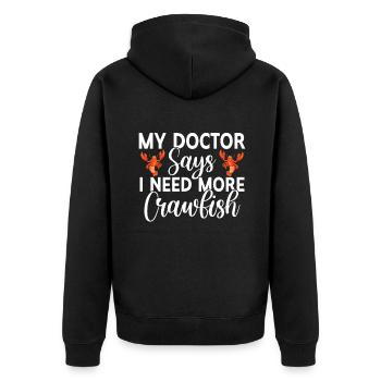 Crawfish Gifts - Unisex Premium Bio Zip Hoodie - Schwarz - Hinten - Nico (187cm)