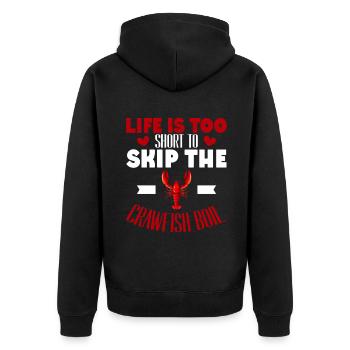 Crawfish Gifts - Unisex Premium Bio Zip Hoodie - Schwarz - Hinten - Nico (187cm)