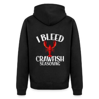 Crawfish Gifts - Unisex Premium Bio Zip Hoodie - Schwarz - Hinten - Nico (187cm)