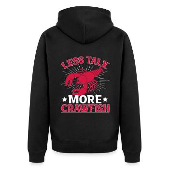 Crawfish Gifts - Unisex Premium Bio Zip Hoodie - Schwarz - Hinten - Nico (187cm)