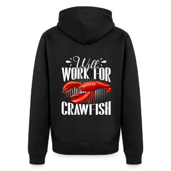 Crawfish Gifts - Unisex Premium Bio Zip Hoodie - Schwarz - Hinten - Nico (187cm)