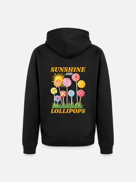 Sunshine And Lollipops 14 - Unisex Premium Bio Zip Hoodie - Schwarz