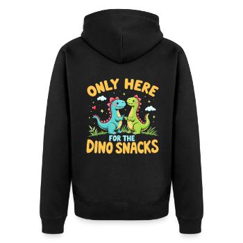 Dinosaur Party Decorations - Unisex Premium Organic Zip Hoodie - black - Back - Nico (187cm)