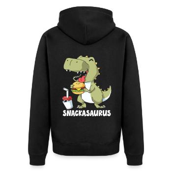 Dinosaur Party Decorations - Unisex Premium Organic Zip Hoodie - black - Back - Nico (187cm)