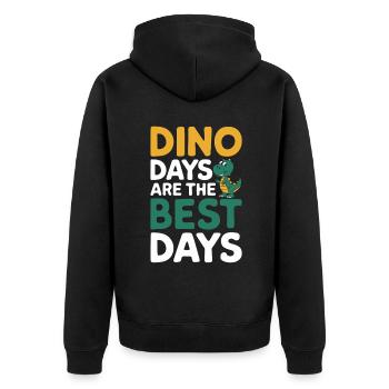 Décorations de fête de dinosaures - Veste à capuche bio Premium Unisexe - noir - Dos - Nico (187cm)