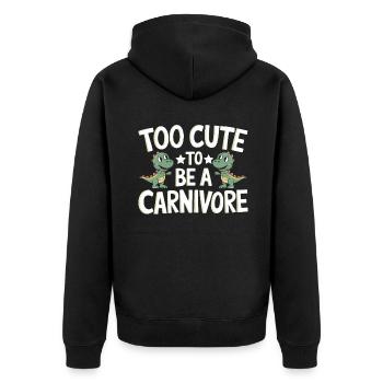 Dinosaur Party Decorations - Unisex Premium Organic Zip Hoodie - black - Back - Nico (187cm)