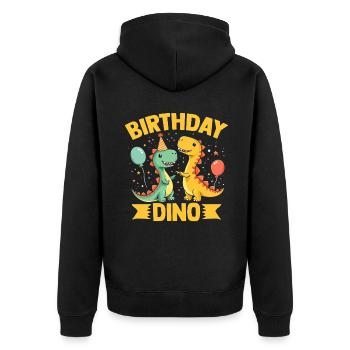 Décorations de fête de dinosaures - Veste à capuche bio Premium Unisexe - noir - Dos - Nico (187cm)