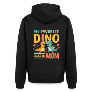 Décorations de fête de dinosaures - Veste à capuche bio Premium Unisexe - noir - Dos - Nico (187cm)