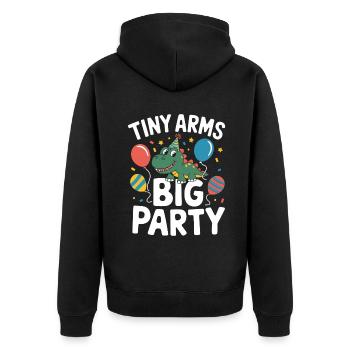 Dinosaur Party Decorations - Unisex Premium Bio Zip Hoodie - Schwarz - Hinten - Nico (187cm)