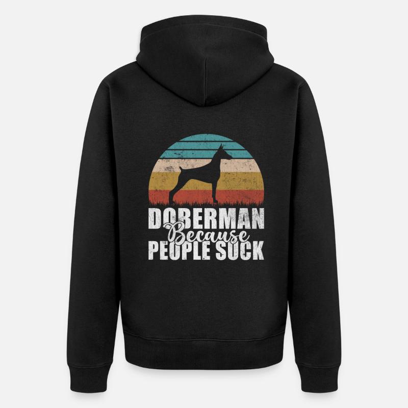 Cadeaux Doberman - Veste à capuche bio Premium Unisexe - noir