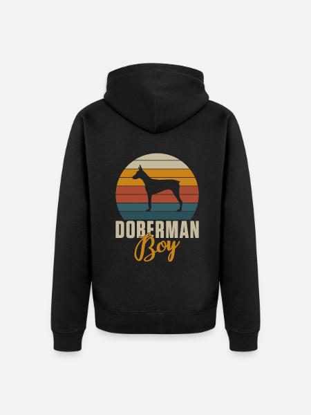 Doberman Gifts - Unisex Premium Organic Zip Hoodie - black