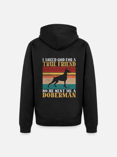 Cadeaux Doberman - Veste à capuche bio Premium Unisexe - noir