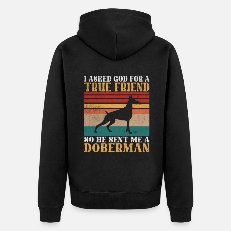 Cadeaux Doberman - Veste à capuche bio Premium Unisexe - noir