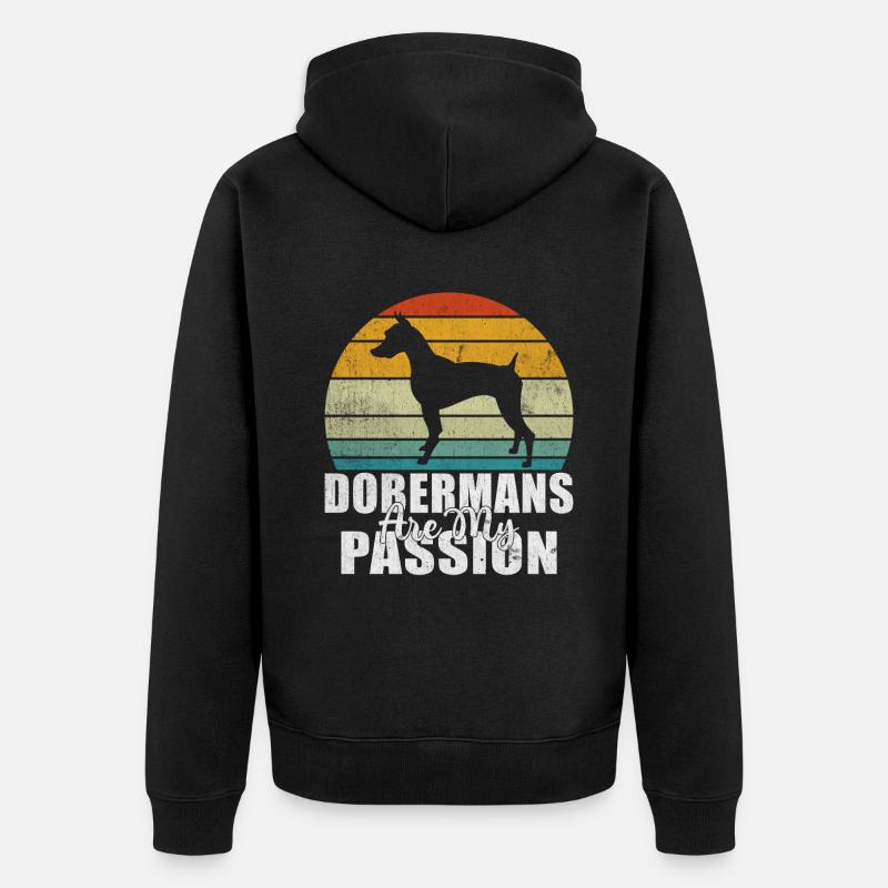 Cadeaux Doberman - Veste à capuche bio Premium Unisexe - noir
