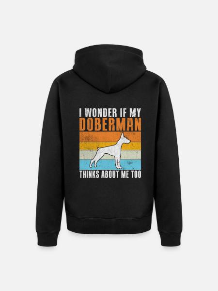 Doberman Gifts - Unisex Premium Organic Zip Hoodie - black