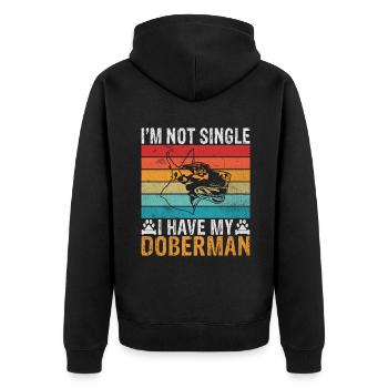 Cadeaux Doberman - Veste à capuche bio Premium Unisexe - noir - Dos - Nico (187cm)