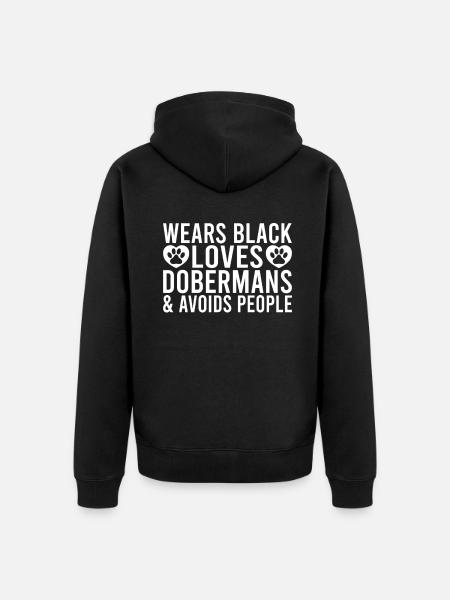 Doberman Gifts - Unisex Premium Organic Zip Hoodie - black