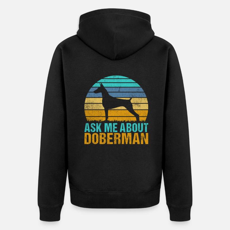Cadeaux Doberman - Veste à capuche bio Premium Unisexe - noir