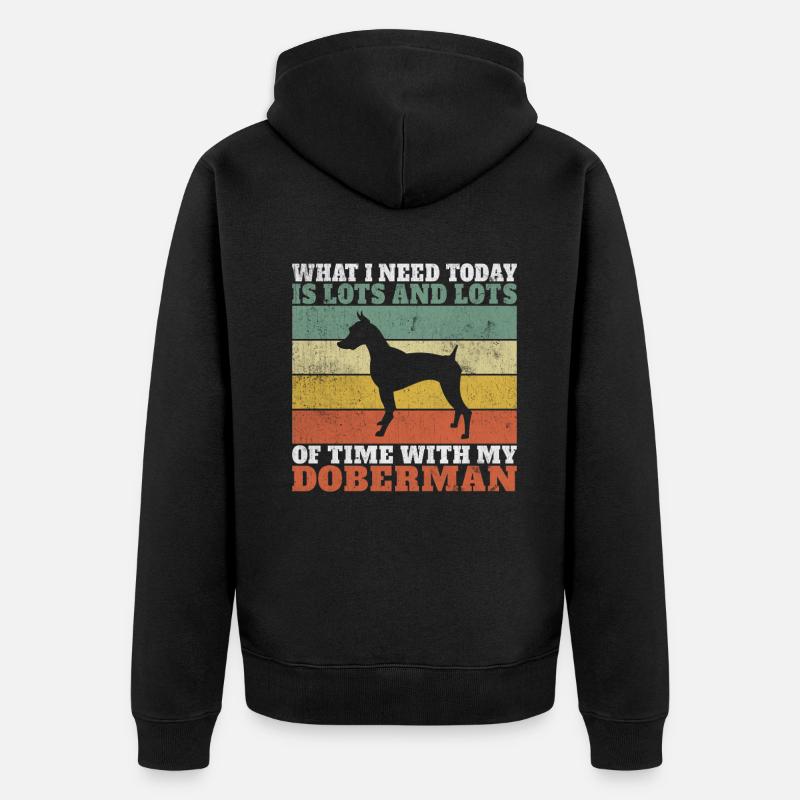 Cadeaux Doberman - Veste à capuche bio Premium Unisexe - noir
