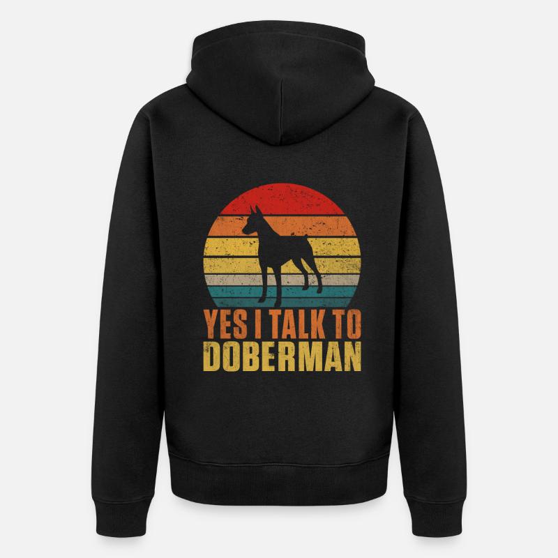 Cadeaux Doberman - Veste à capuche bio Premium Unisexe - noir