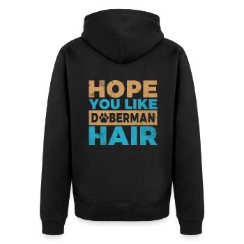 Cadeaux Doberman - Veste à capuche bio Premium Unisexe - noir - Dos - Nico (187cm)