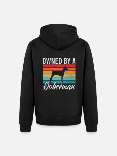 Doberman Gifts - Unisex Premium Organic Zip Hoodie - black