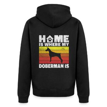 Cadeaux Doberman - Veste à capuche bio Premium Unisexe - noir - Dos - Nico (187cm)